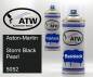 Preview: Aston-Martin, Storm Black Pearl, 5052: 400ml Sprühdose + 400ml Klarlack - Set, von ATW Autoteile West.